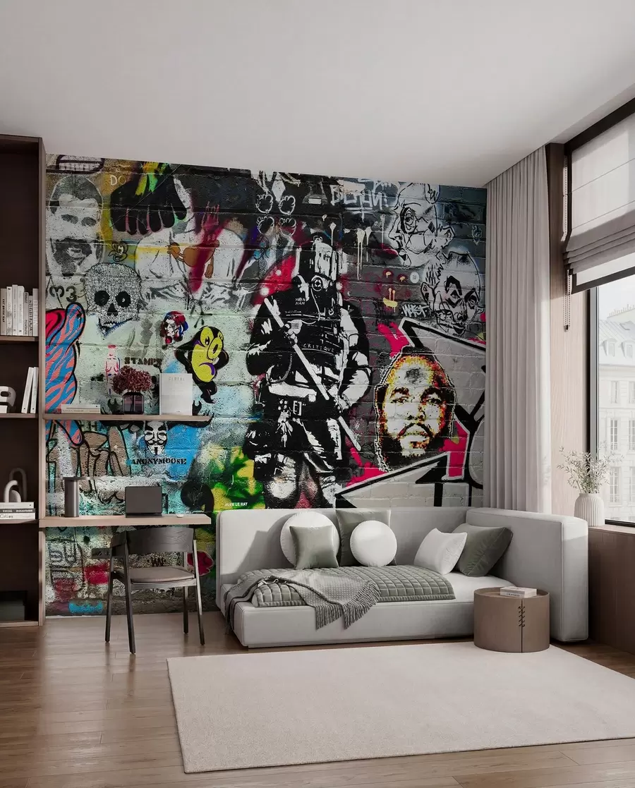fototapeter Graffiti, kunst og skrift u12434