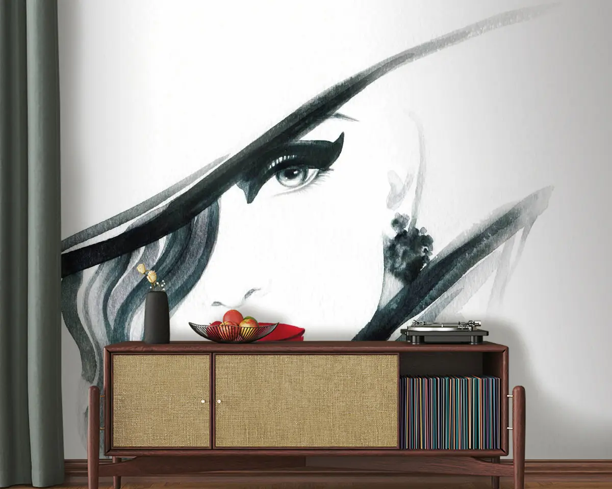 fototapeter Hode, leppe og øyenbryn u52945