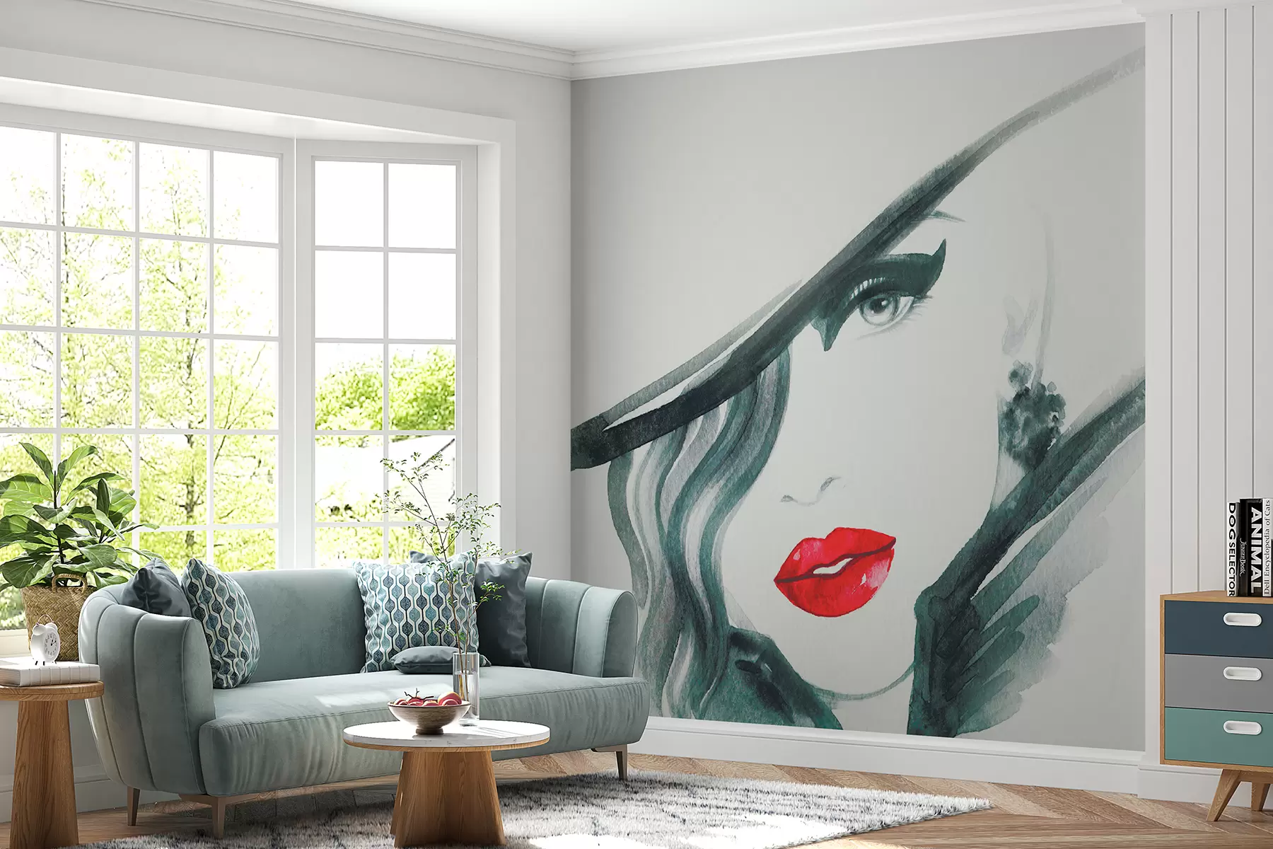 fototapeter Hode, leppe og øyenbryn u52945