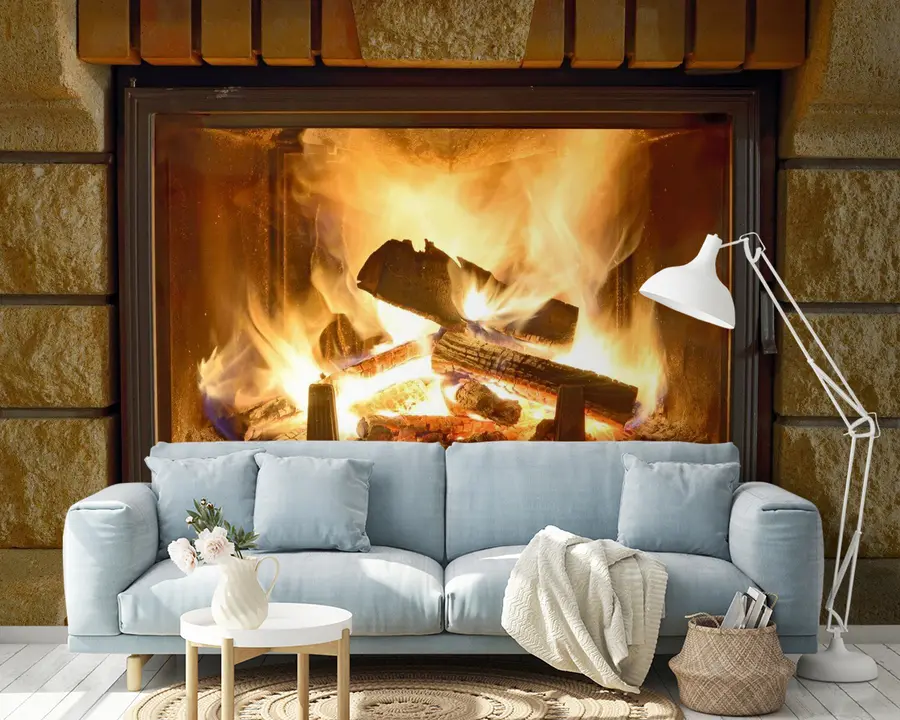 fototapeter Eiendom, ved og ildsted u57351