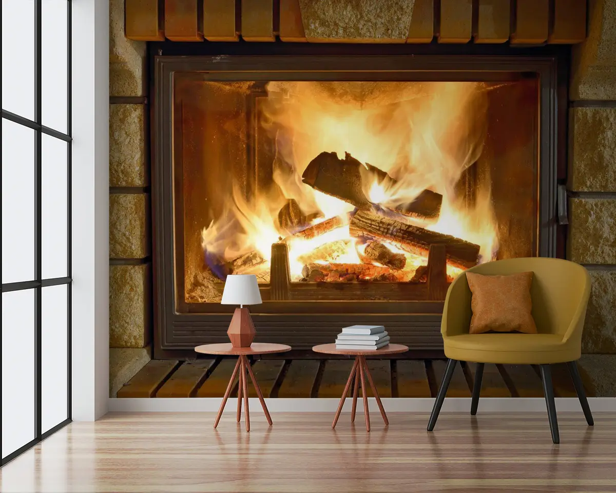 fototapeter Eiendom, ved og ildsted u57351