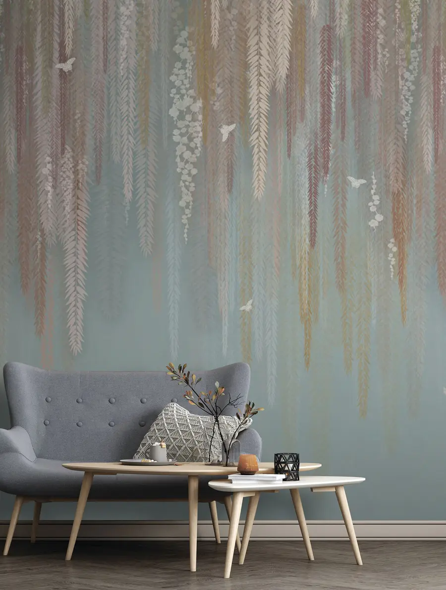 fototapeter Hengende blomsterstander av blomster u73571