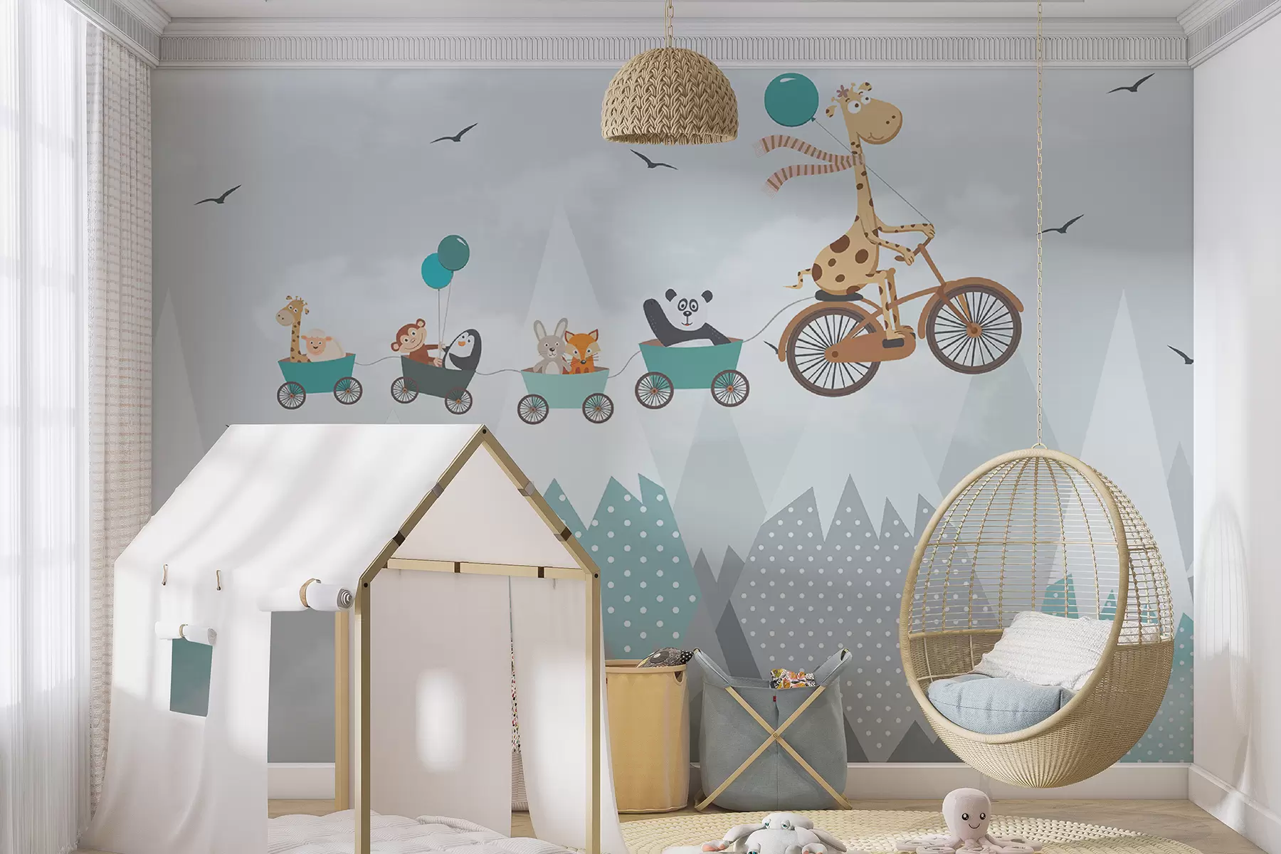 fototapeter Flytur over fjellene u93575