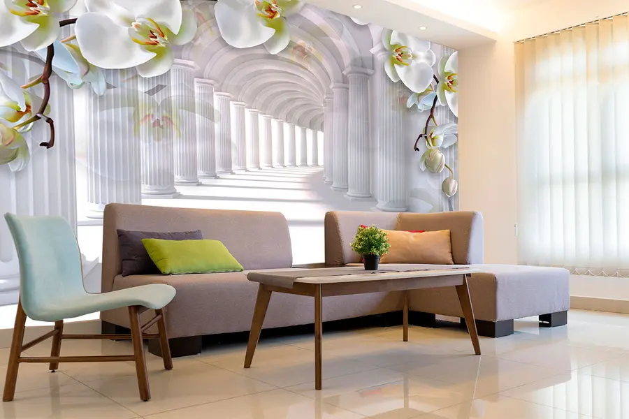 fototapeter Orkideer i tunnelen u93683