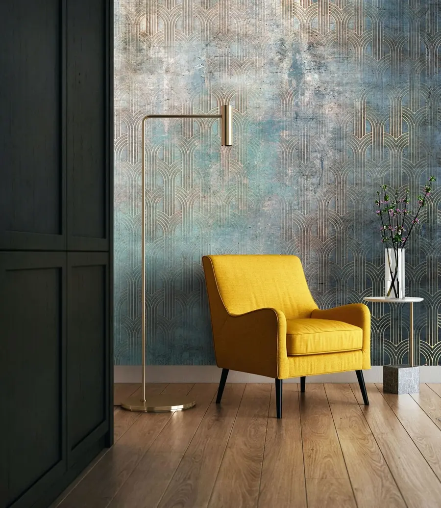 fototapeter Buet mønster på grungevegg u73973