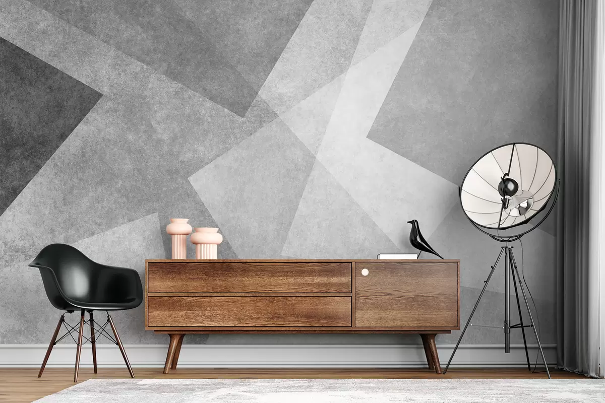 fototapeter Geometrisk abstraksjon av grått u74057