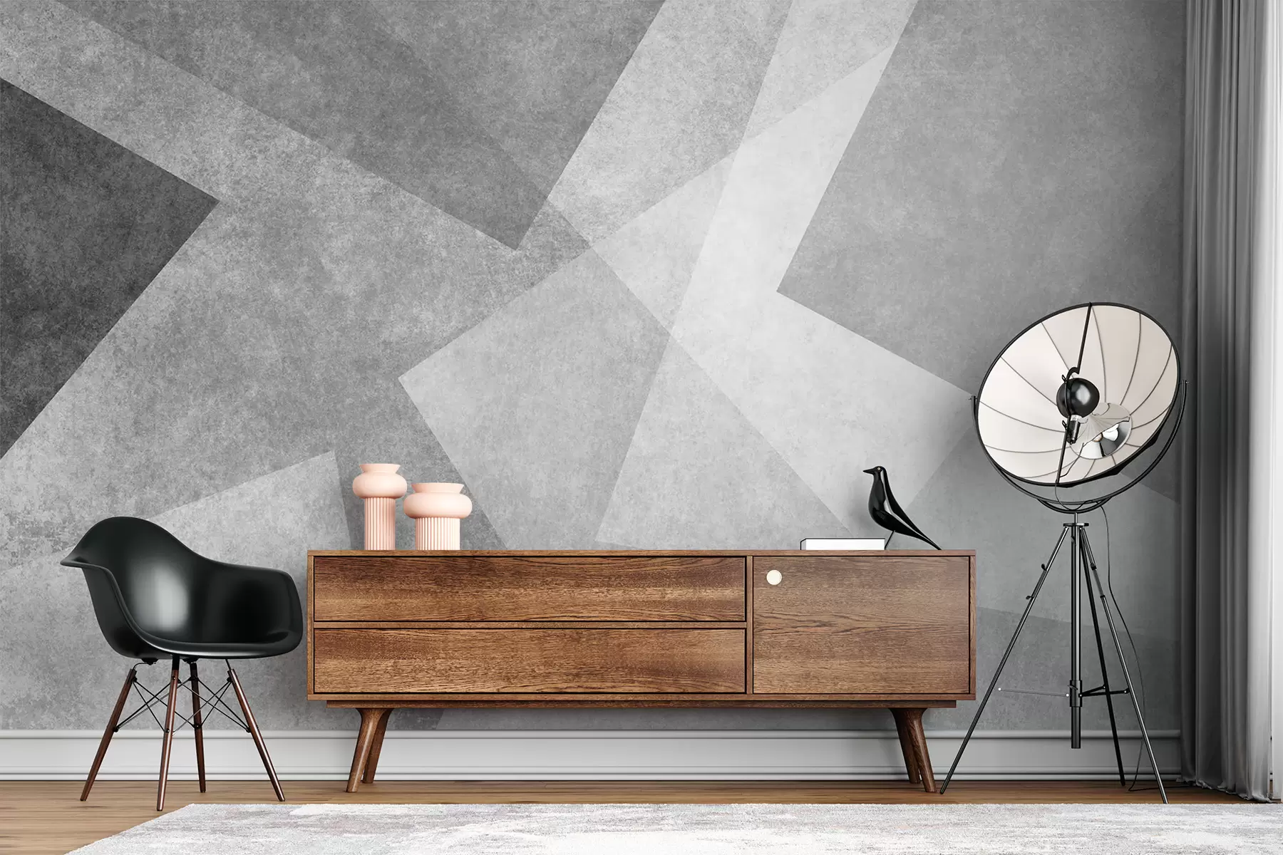 fototapeter Geometrisk abstraksjon av grått u74057