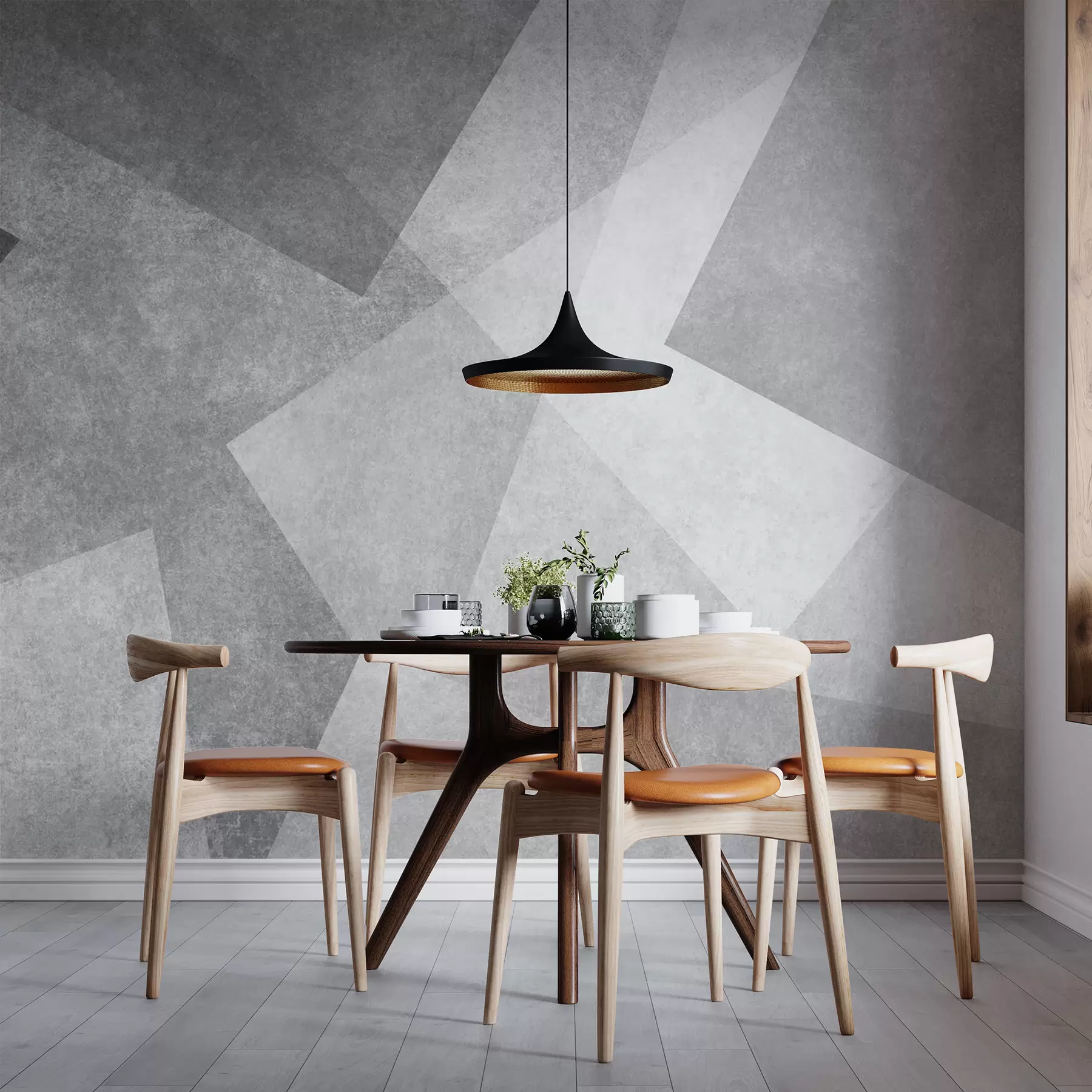 fototapeter Geometrisk abstraksjon av grått u74057