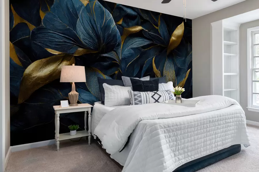 fototapeter Blå kongelige blomster u74140