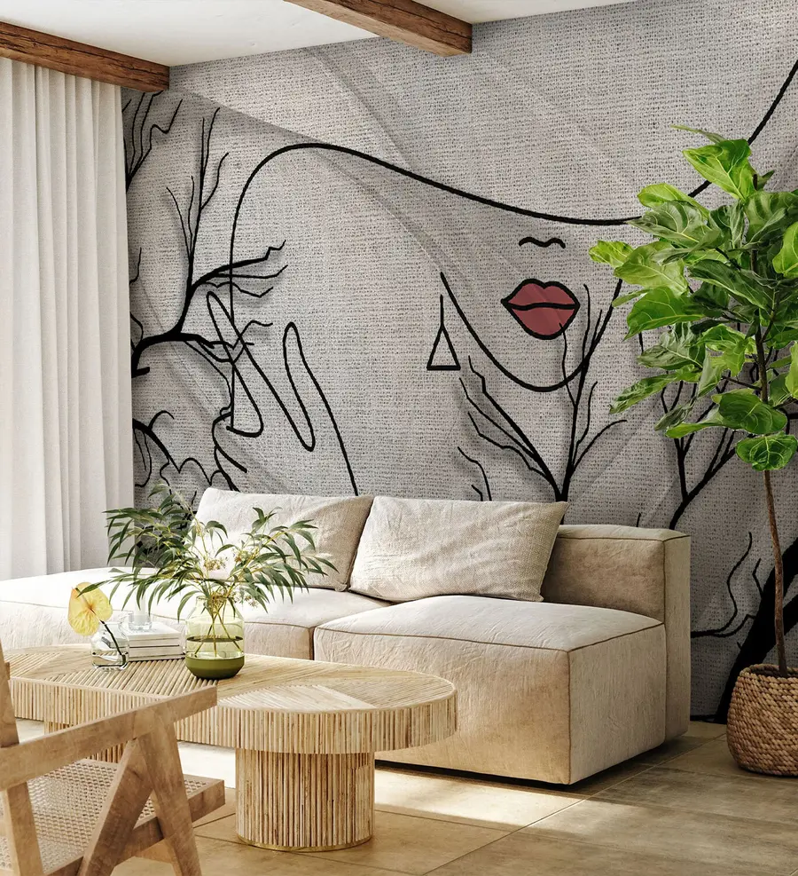 fototapeter Røde lepper u93785