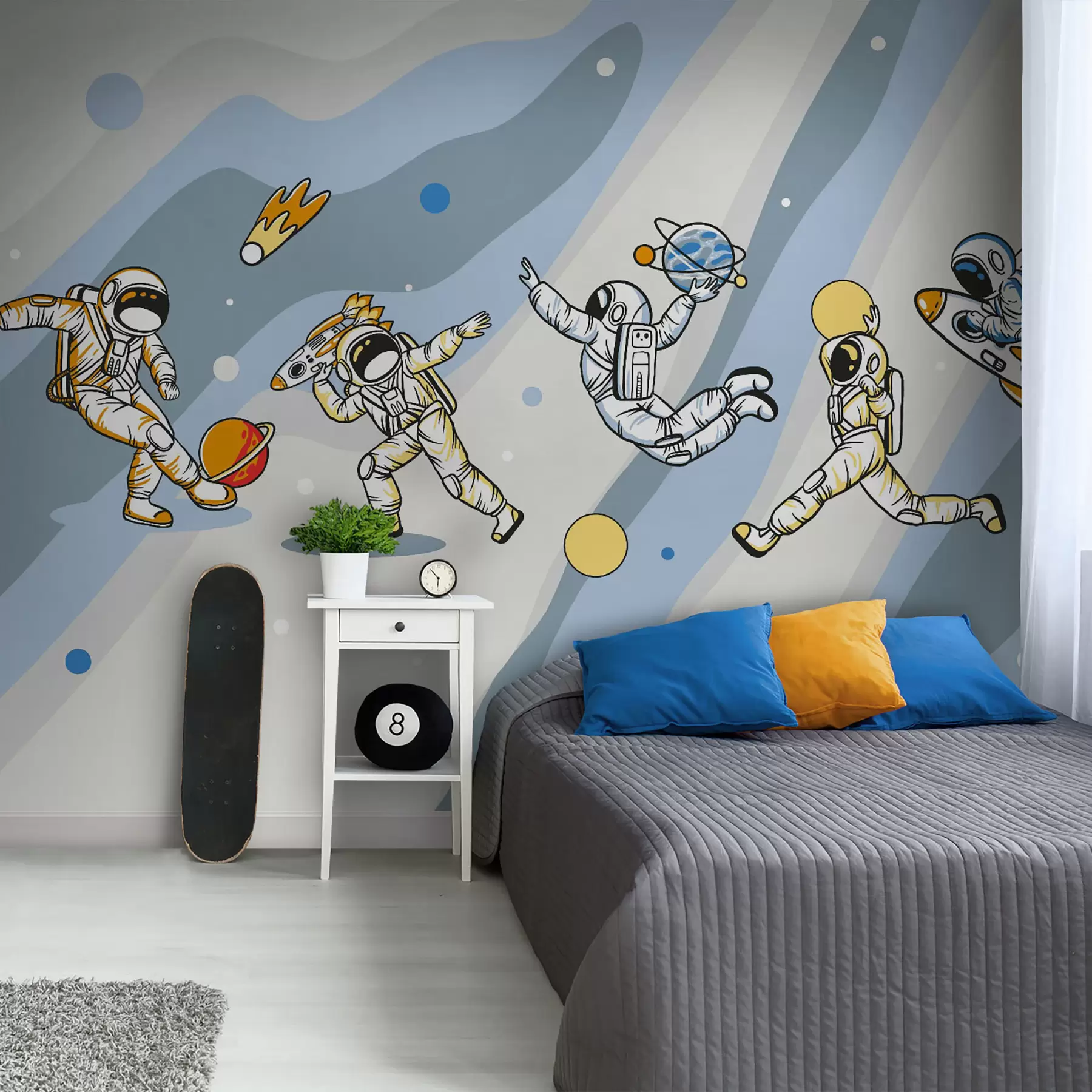 fototapeter Idrettstimer med astronauter u93828