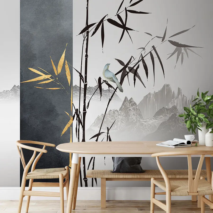 fototapeter Fugl på en gren u93849