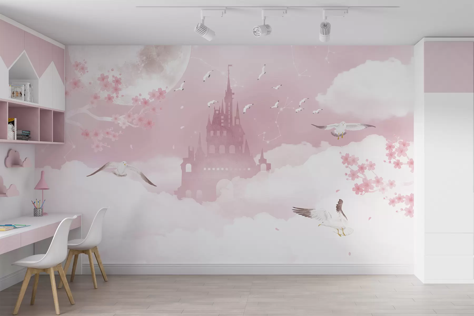 fototapeter Sky, rosa og kunst u41232