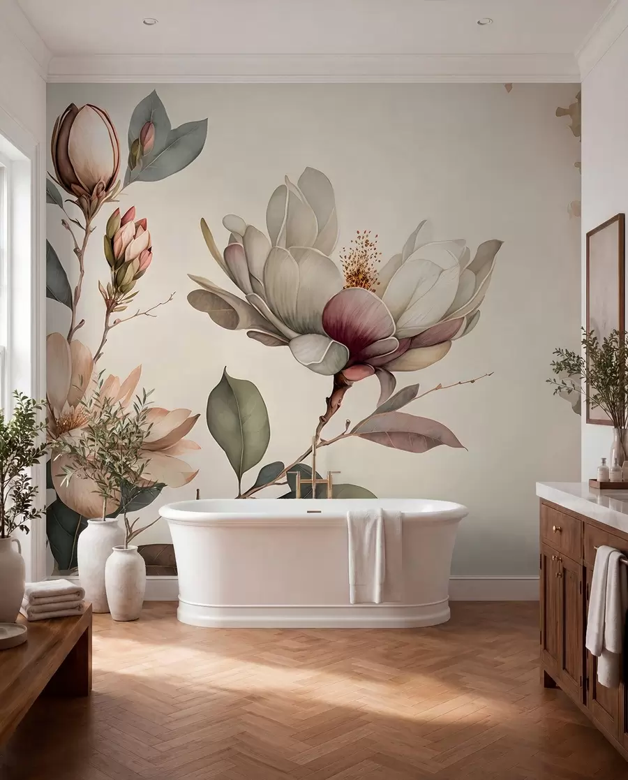 fototapeter Magnolia-illustrasjon u93020