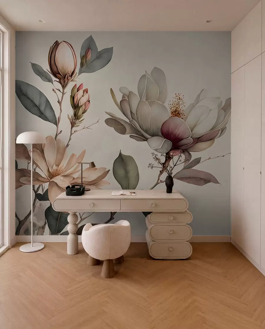 fototapeter Magnolia-illustrasjon u93020