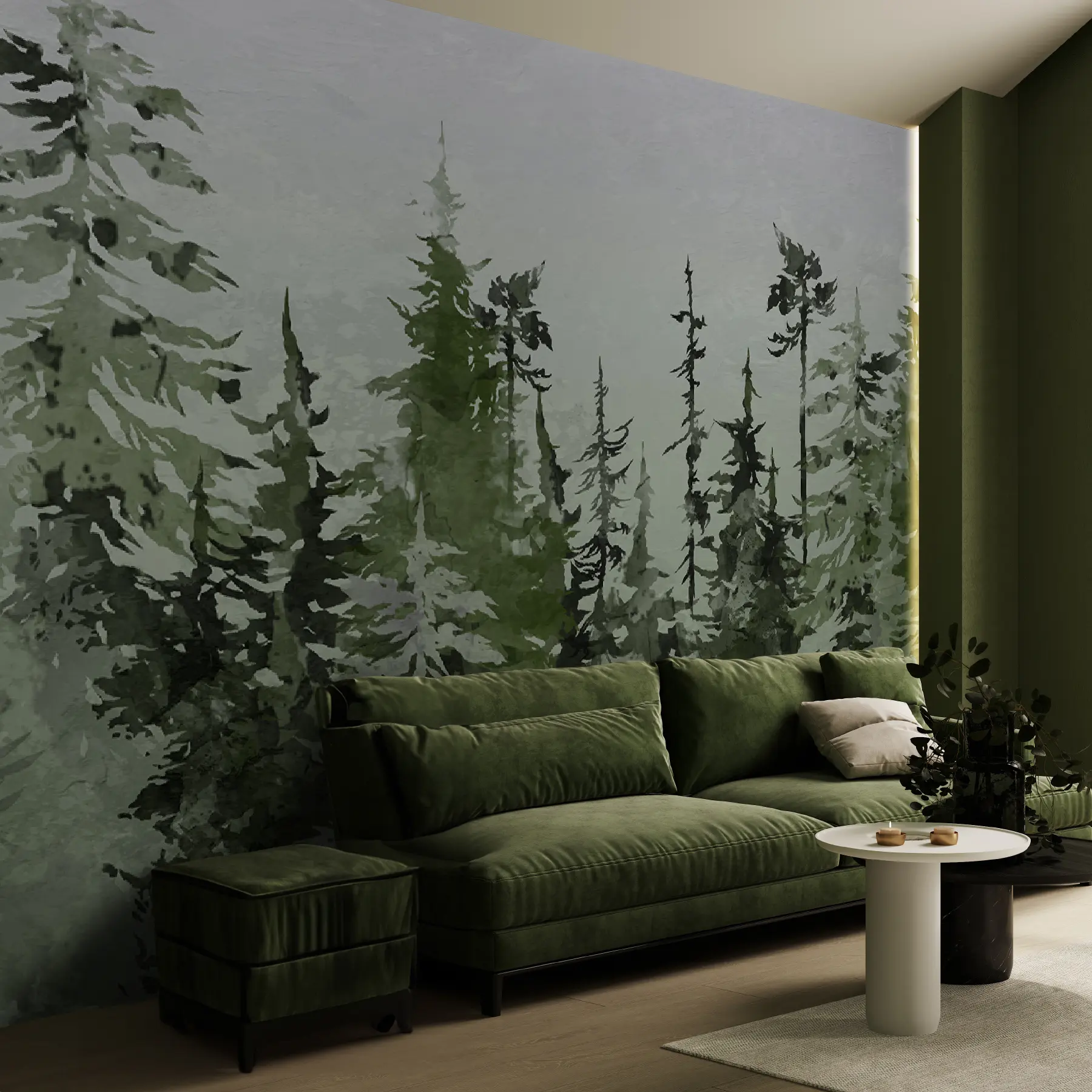 fototapeter Spiste kunstnerisk tegning akvarell u75173