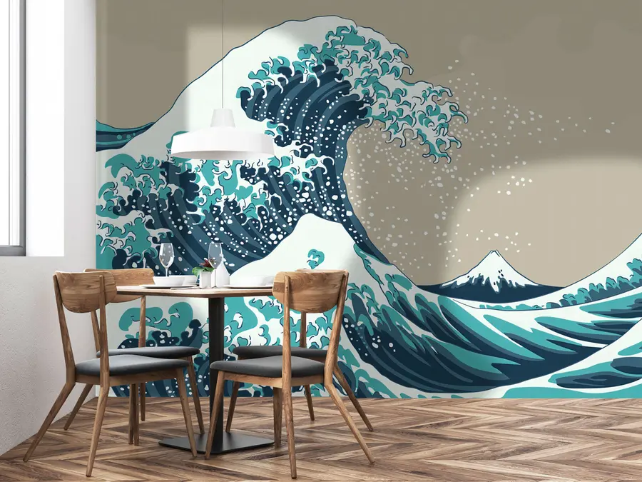 fototapeter Veggmalerier i japansk stil, veggmalerier i asiatisk stil u74617