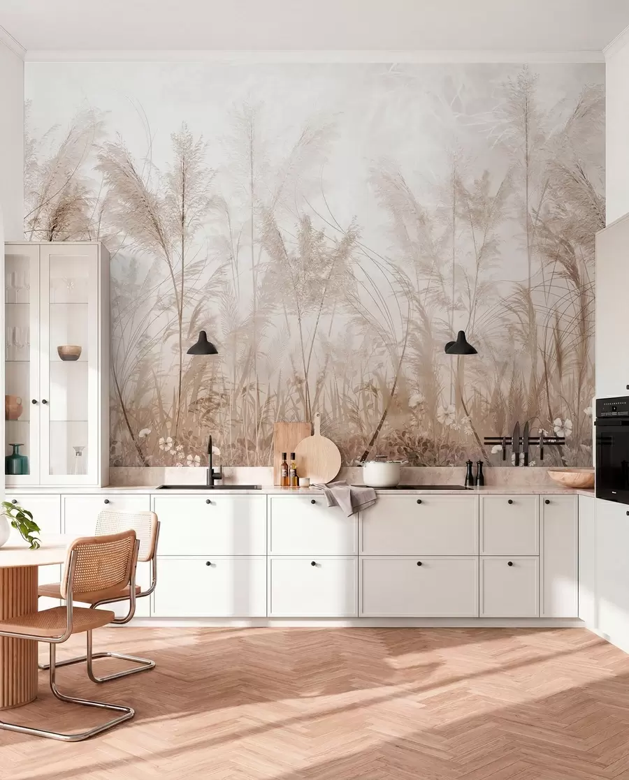 fototapeter Høye planter i pastellfarger u93903