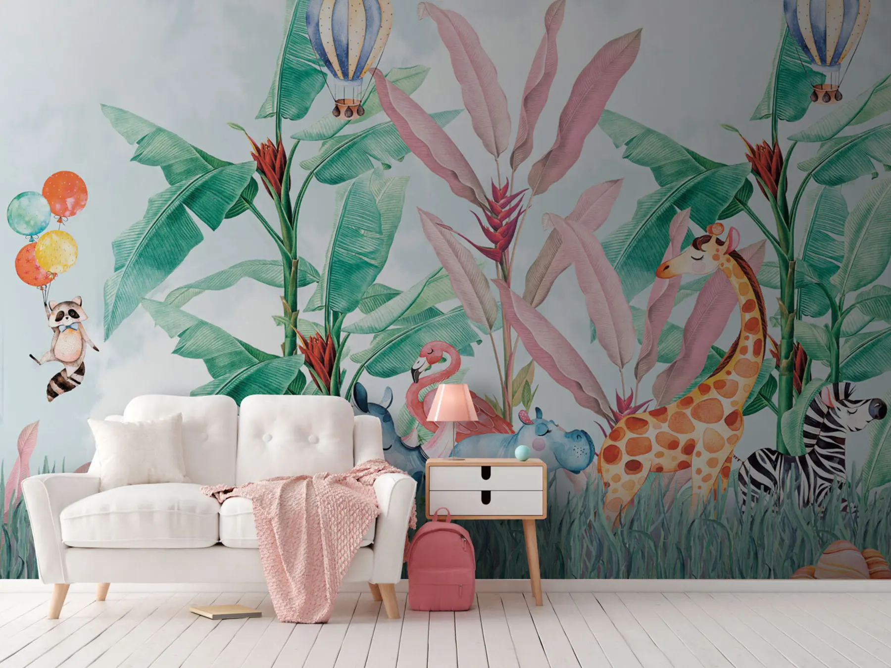 fototapeter Morsom og lys jungel u74711