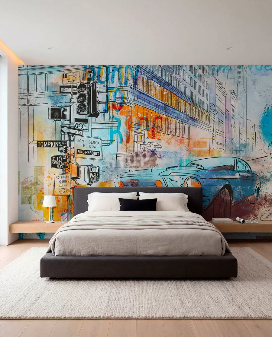 fototapeter Graffiti-maskin u75814
