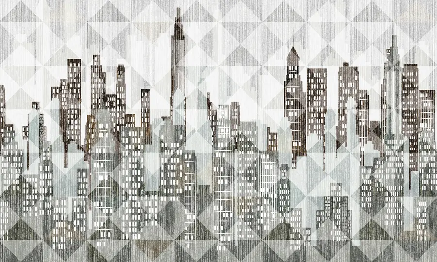 fototapeter Kunst, skyskraper e font u04526