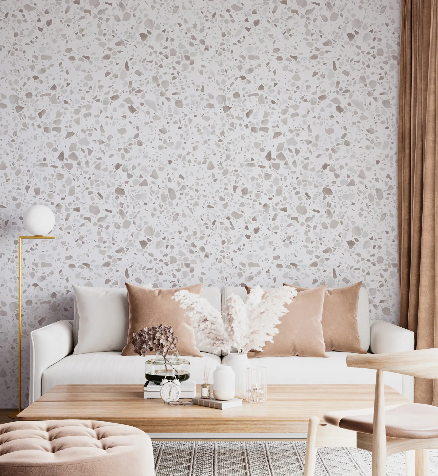 fototapeter Terrazzofliser, mosaikk med naturstein, granitt, marmor, kvarts, betong, etc. u94304