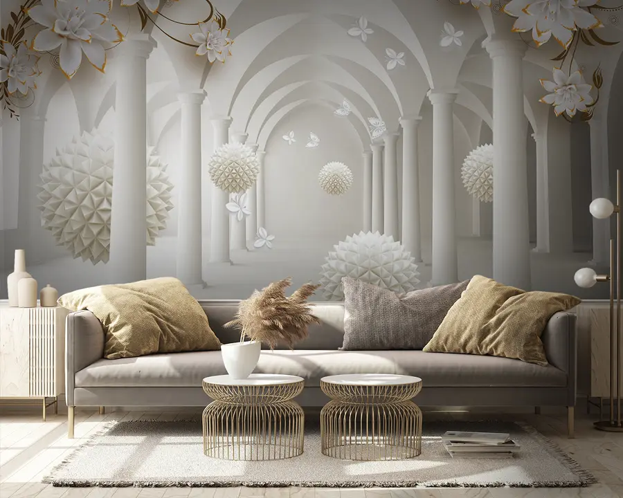 fototapeter Spiky kuler i tunnelen u94966