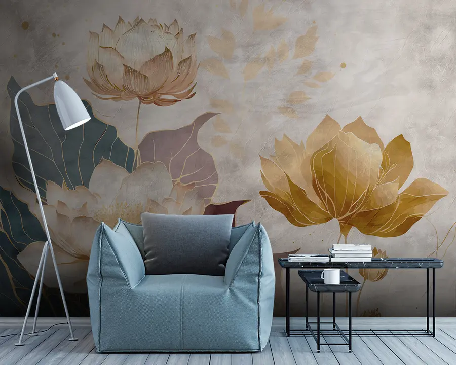 fototapeter Vakre, store blomster u95418