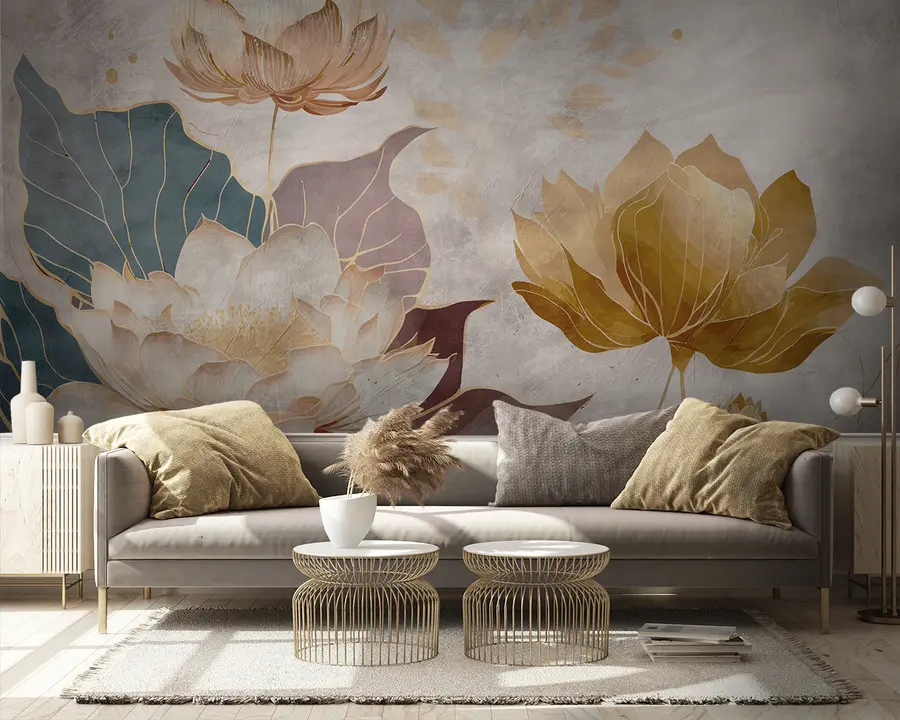 fototapeter Vakre, store blomster u95418