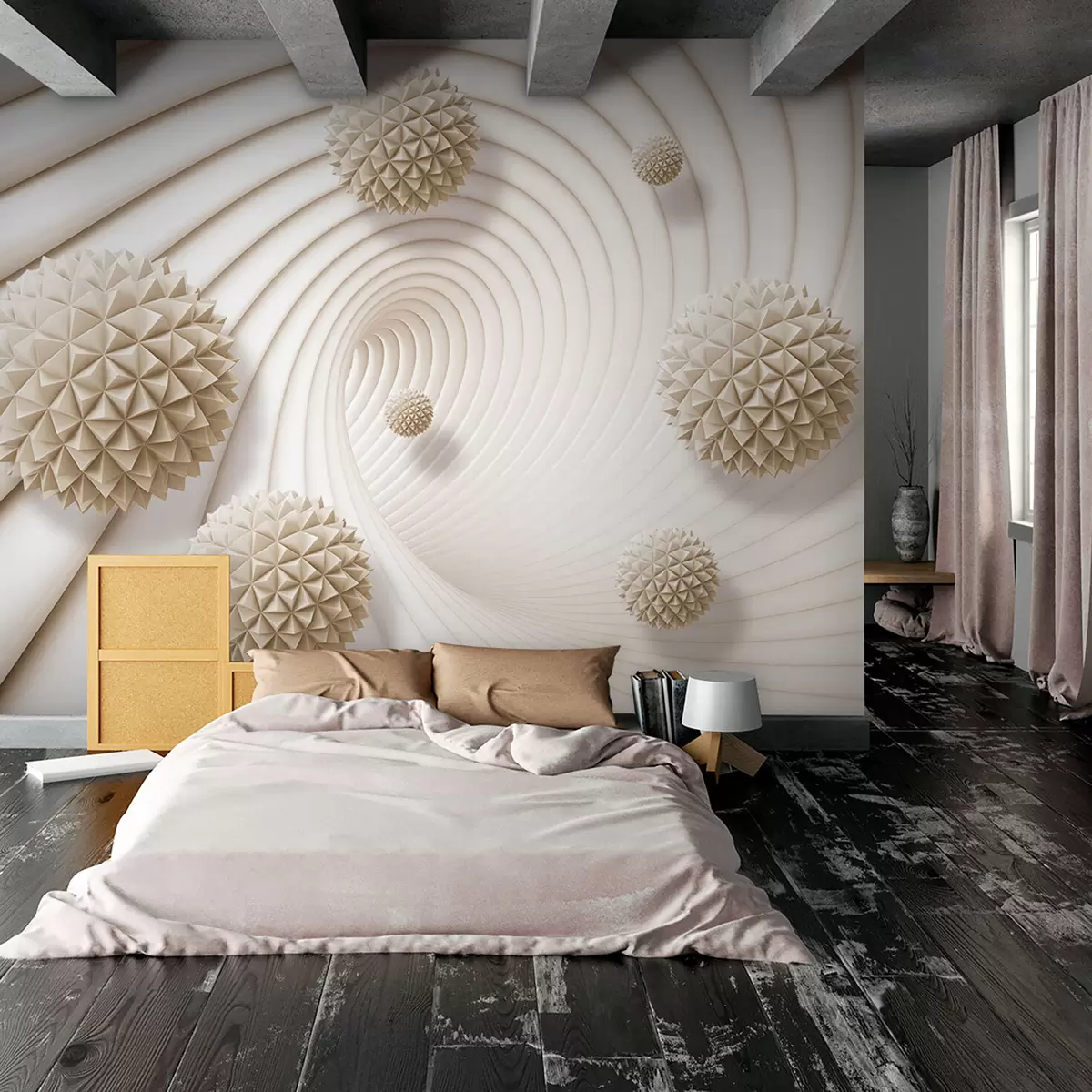 fototapeter 3D-grafiske kuler i tunnelen u95440