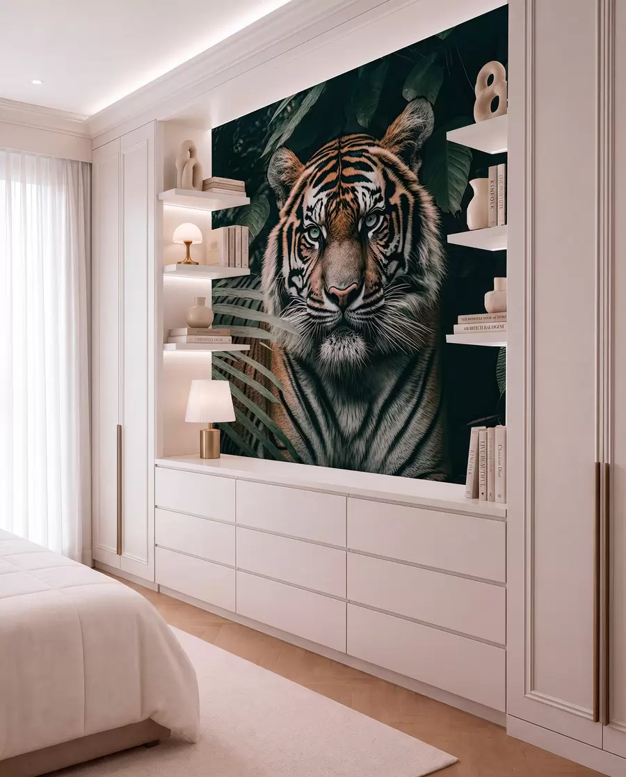 fototapeter Tiger i regnskogen u95619