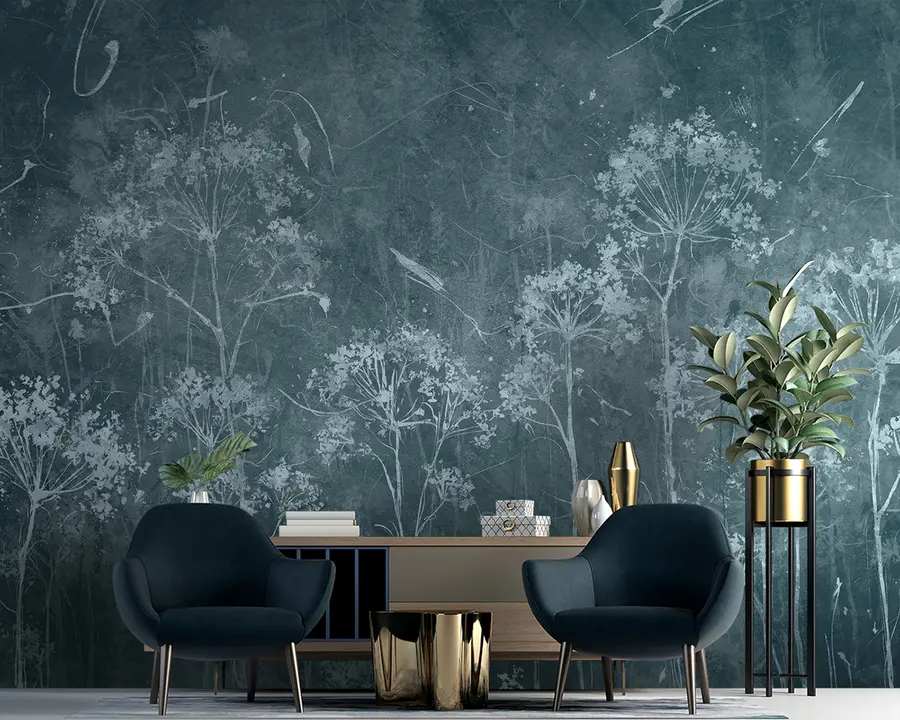 fototapeter Villblomster i grunge-stil u96551