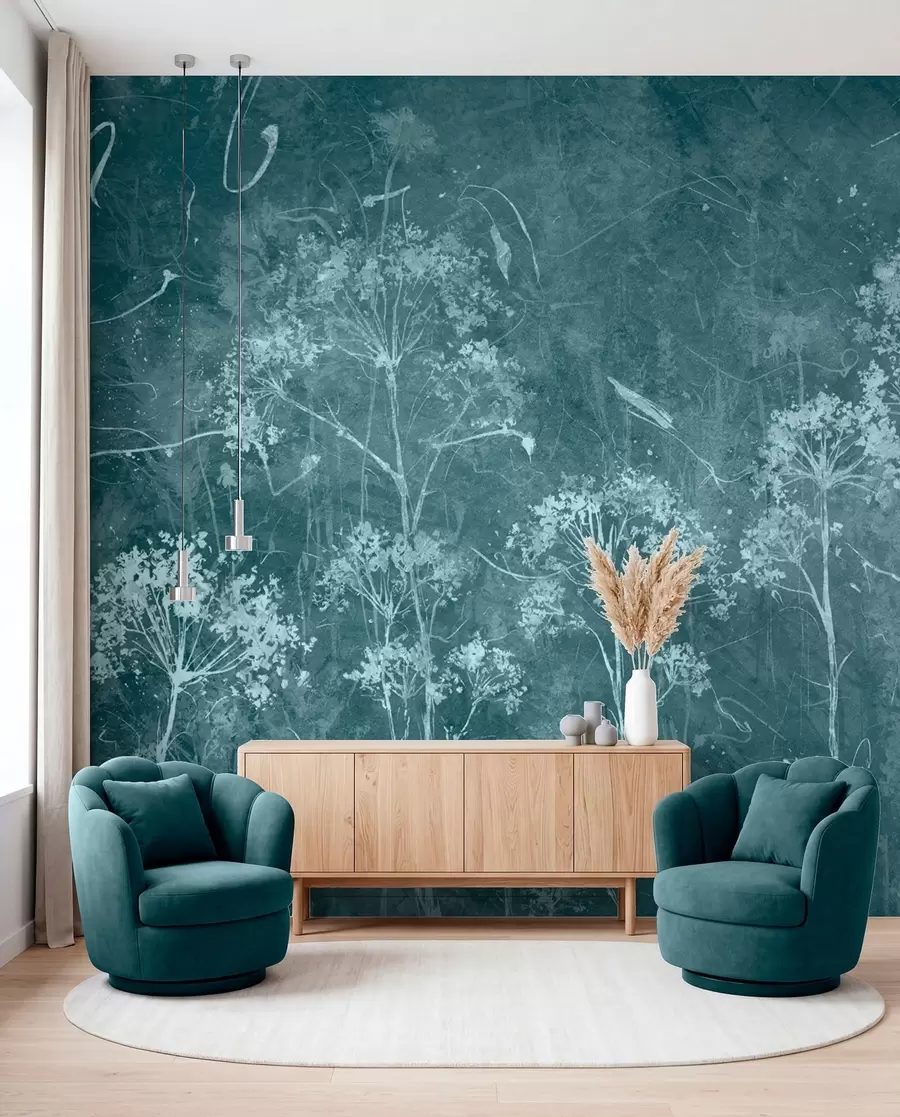 fototapeter Villblomster i grunge-stil u96551