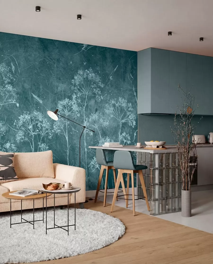 fototapeter Villblomster i grunge-stil u96551