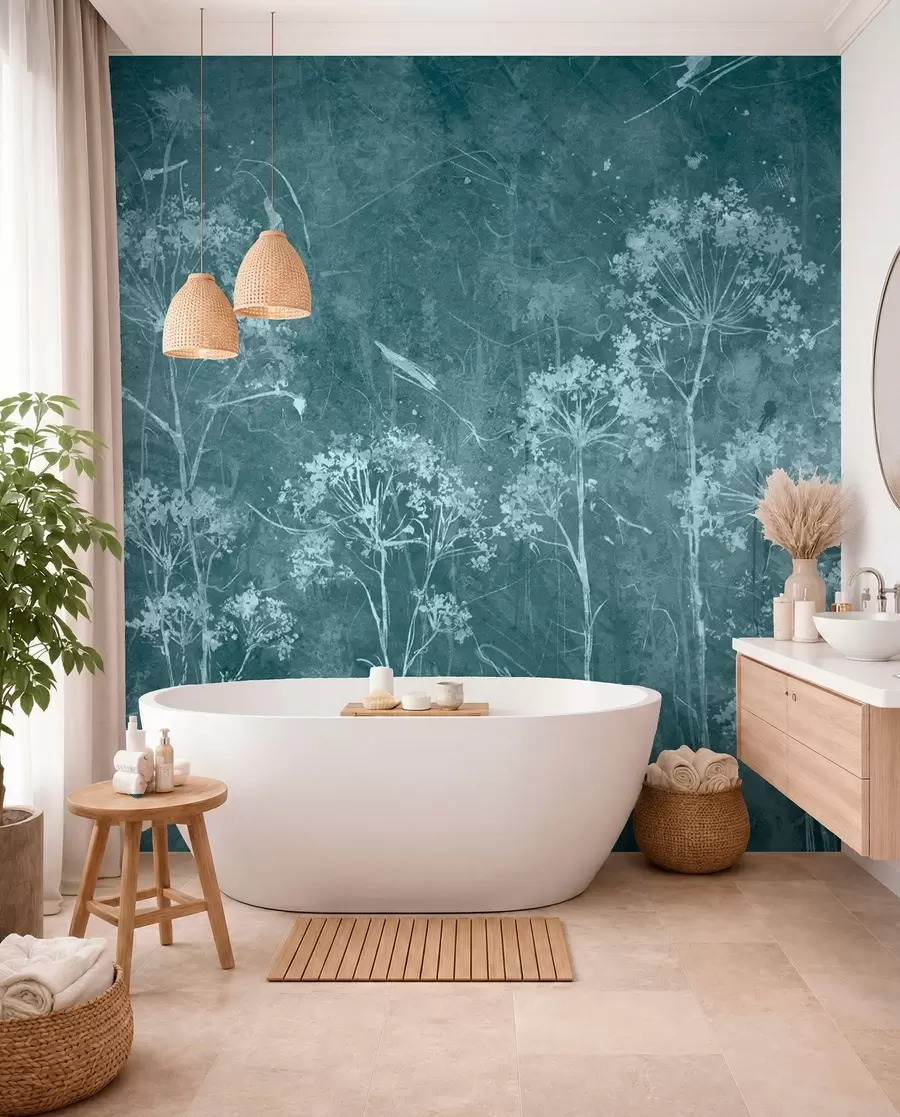 fototapeter Villblomster i grunge-stil u96551