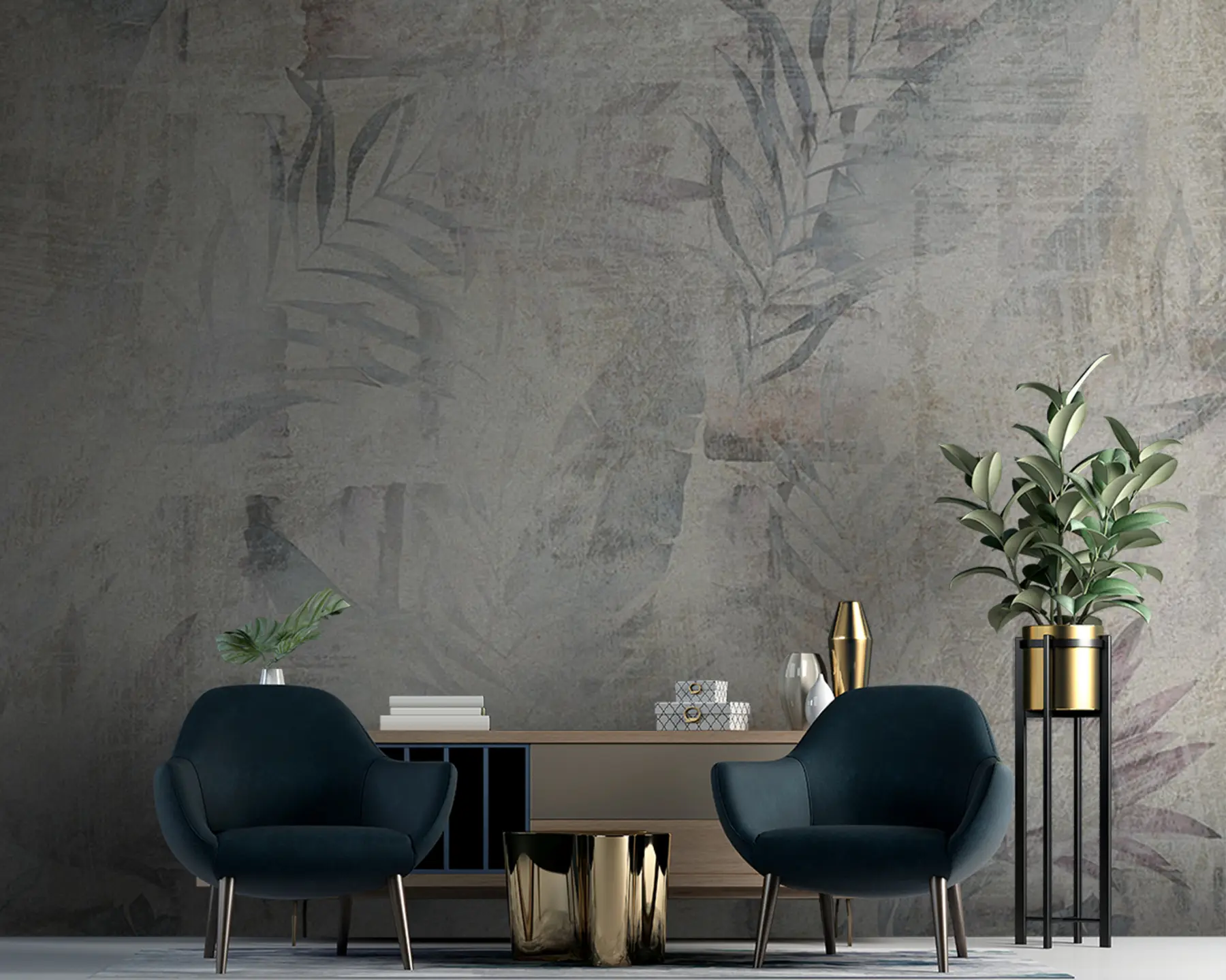 fototapeter Loft med akvarell i tropene u96807