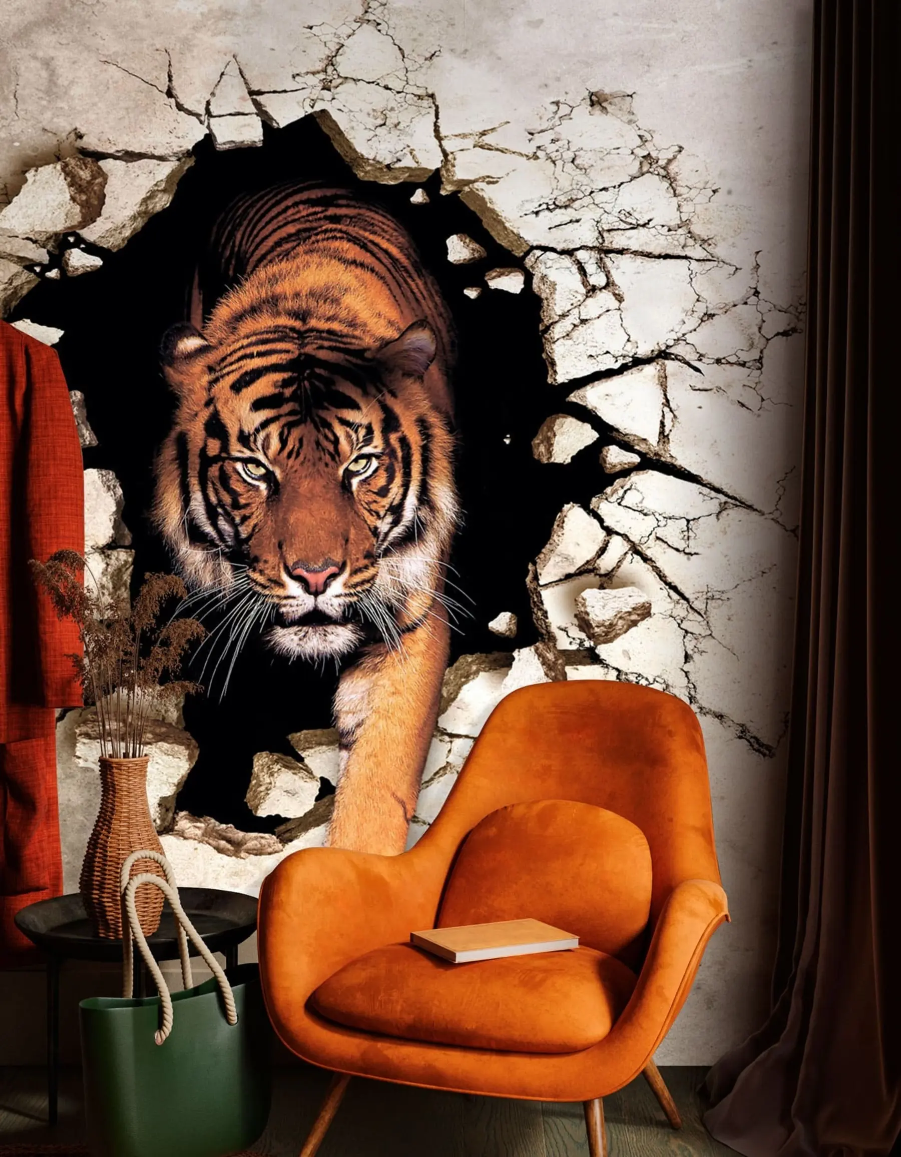 fototapeter 3D tiger u97031