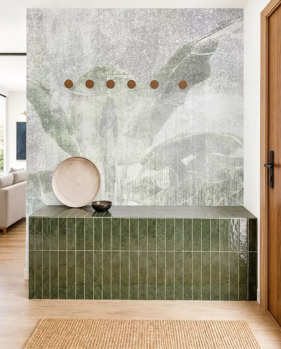 fototapeter Tropiske palmer i loftstil u97030