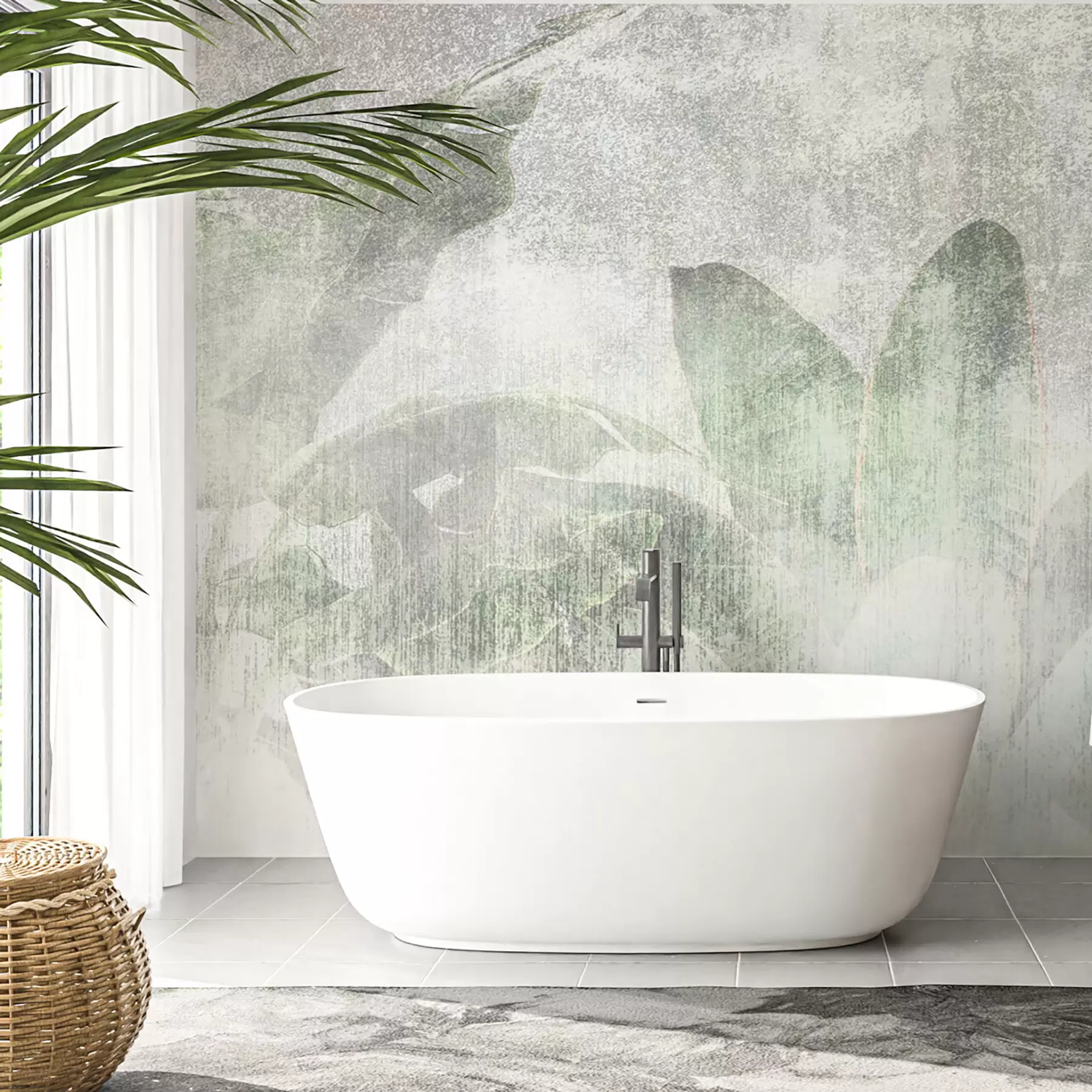 fototapeter Tropiske palmer i loftstil u97030