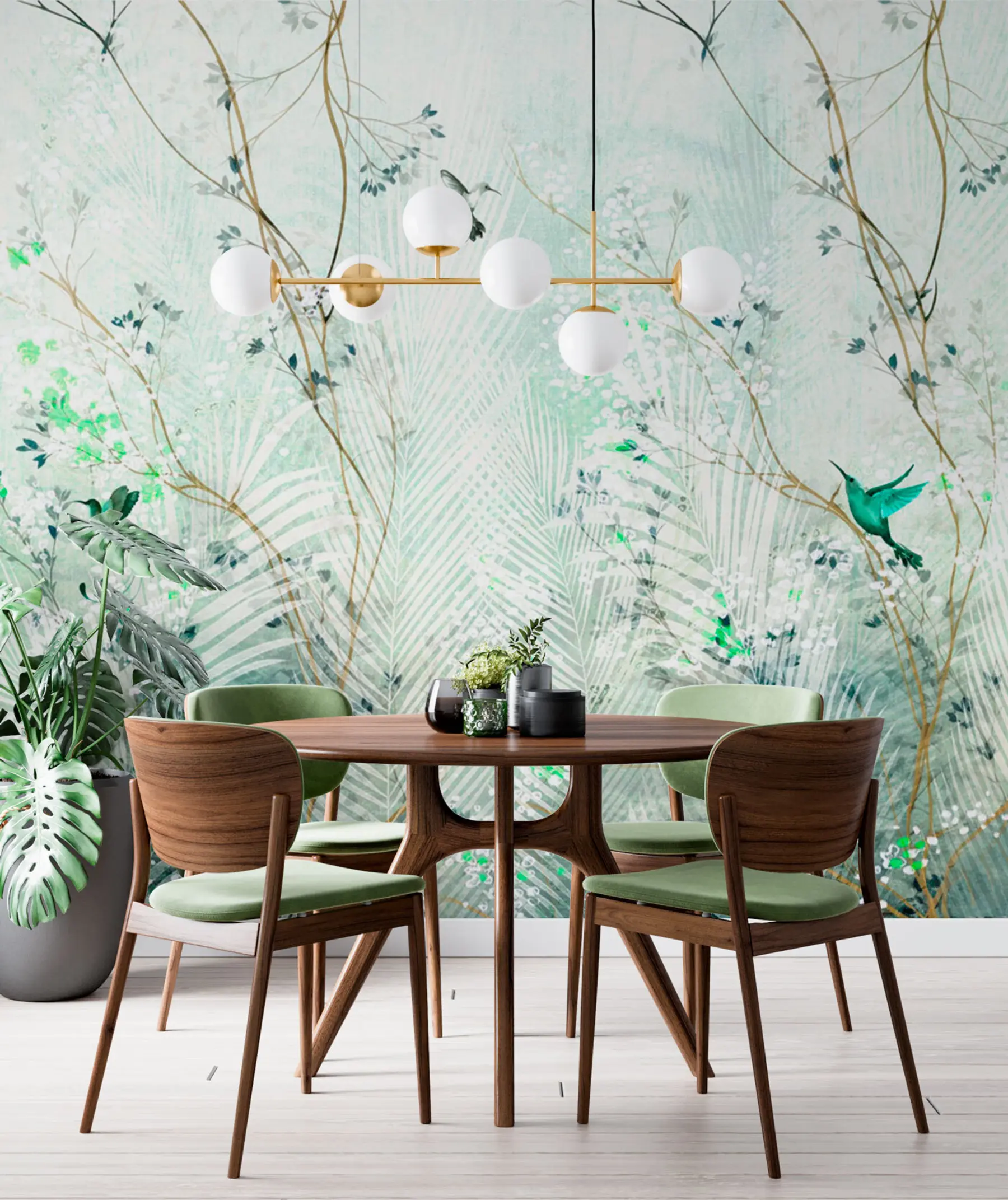 fototapeter Kolibrier i hagen u97048