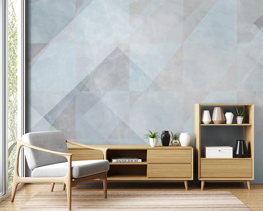 fototapeter Geometrisk abstraksjon i pastellfarger u97267