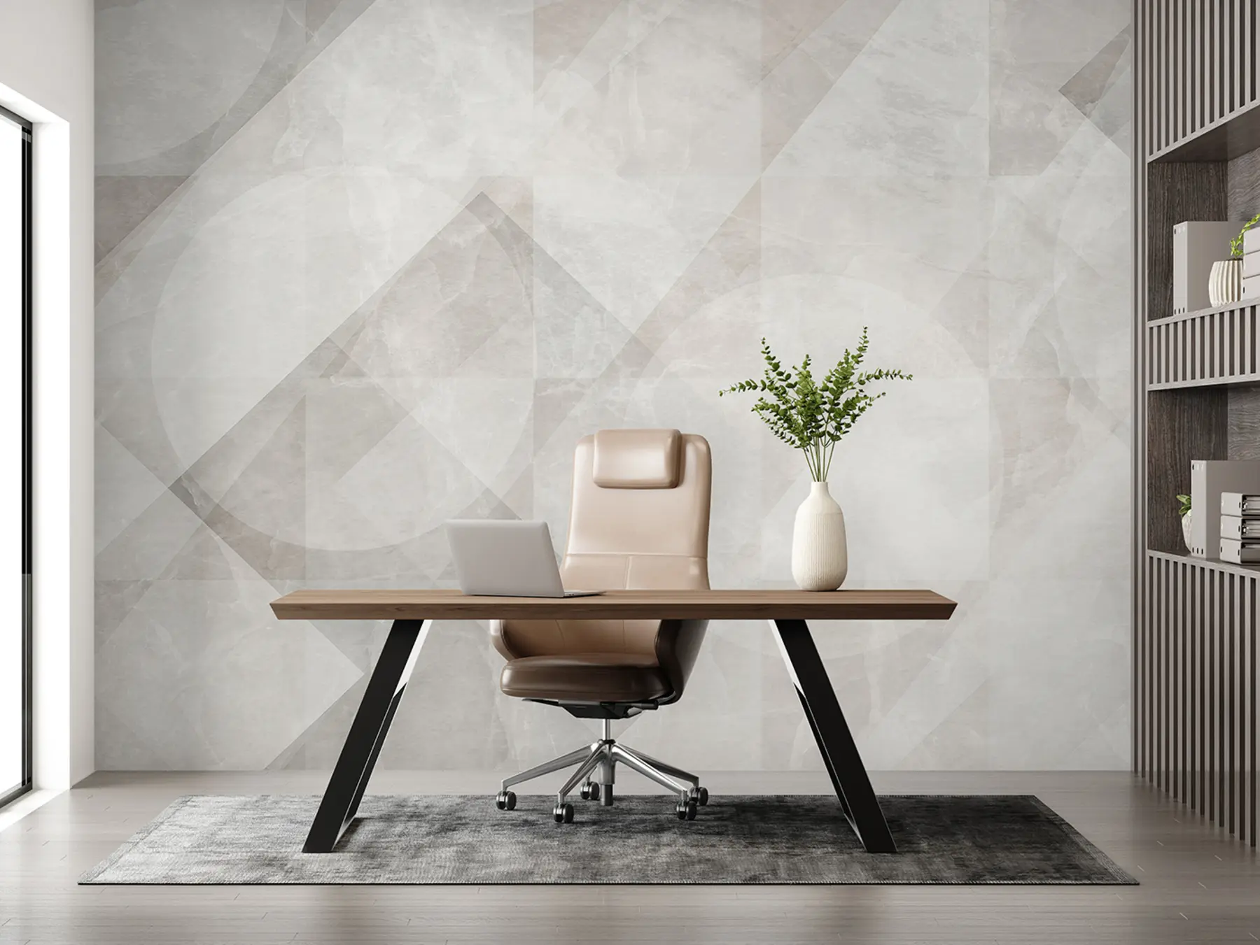 fototapeter Geometrisk abstraksjon på marmorbakgrunn i pastellfarger u97269