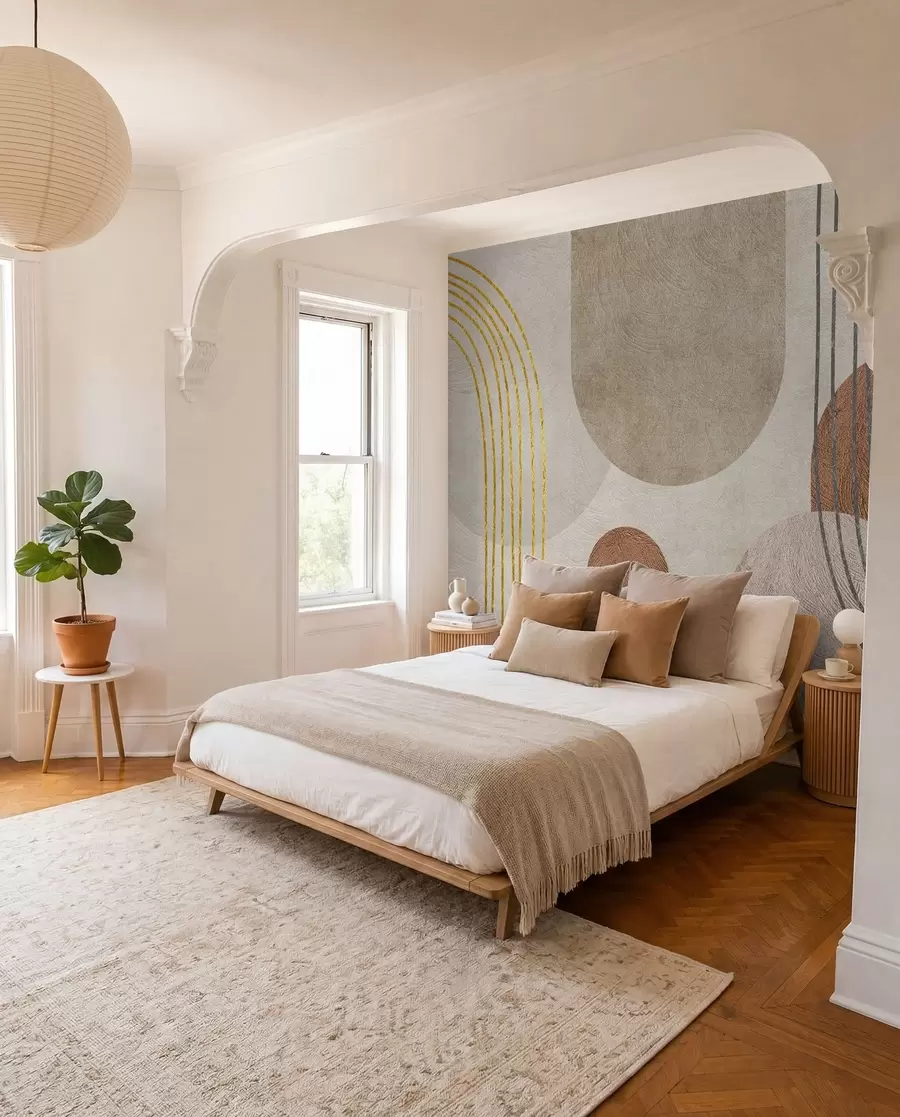 fototapeter Abstrakt boho-tegning u97255