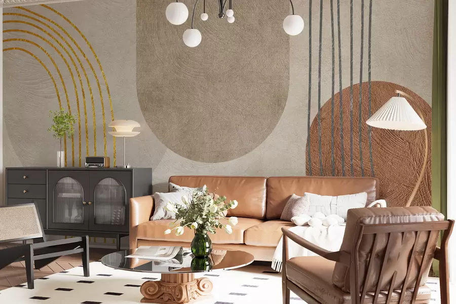 fototapeter Abstrakt boho-tegning u97255