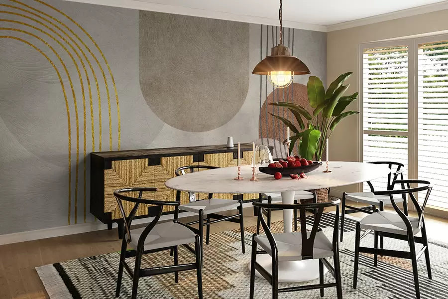 fototapeter Abstrakt boho-tegning u97255