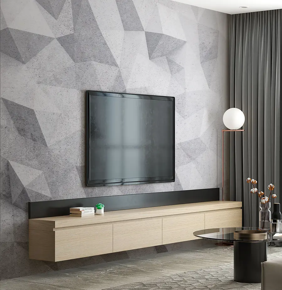 fototapeter Abstrakt 3D polygoner grunge loft u97336