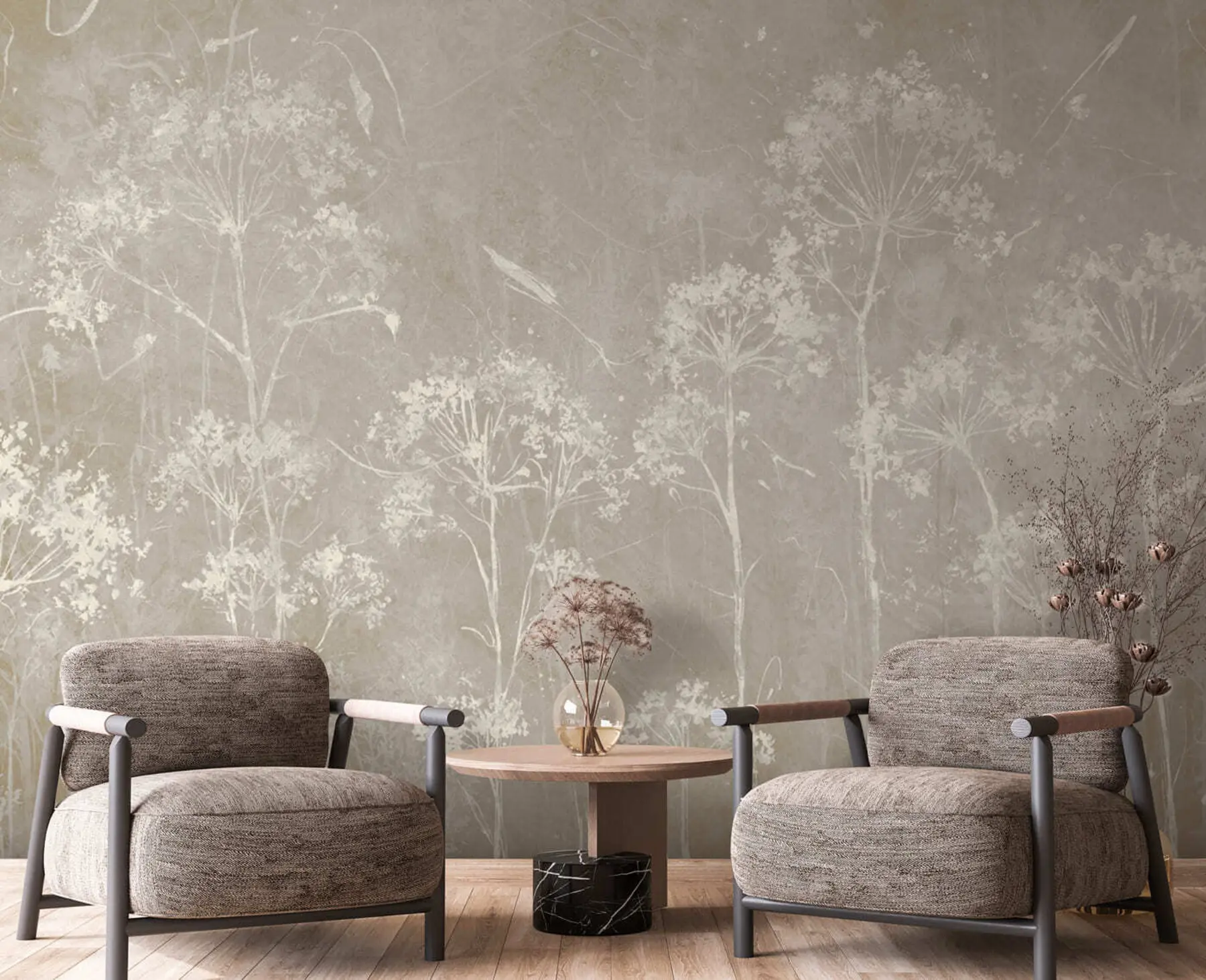 fototapeter Villblomster i grunge-stil u96551v2