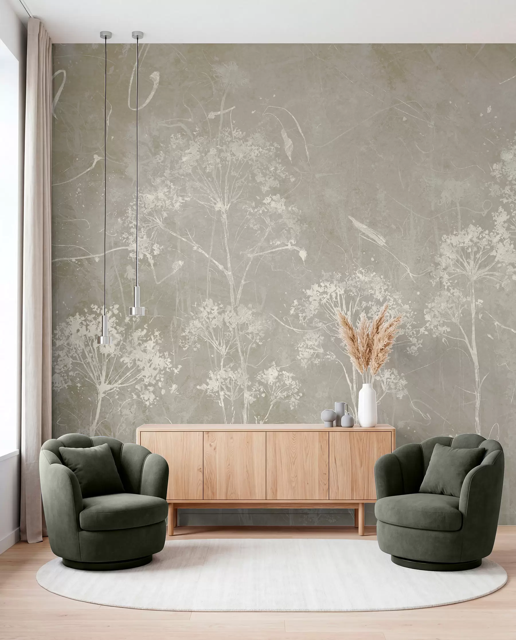fototapeter Villblomster i grunge-stil u96551v2
