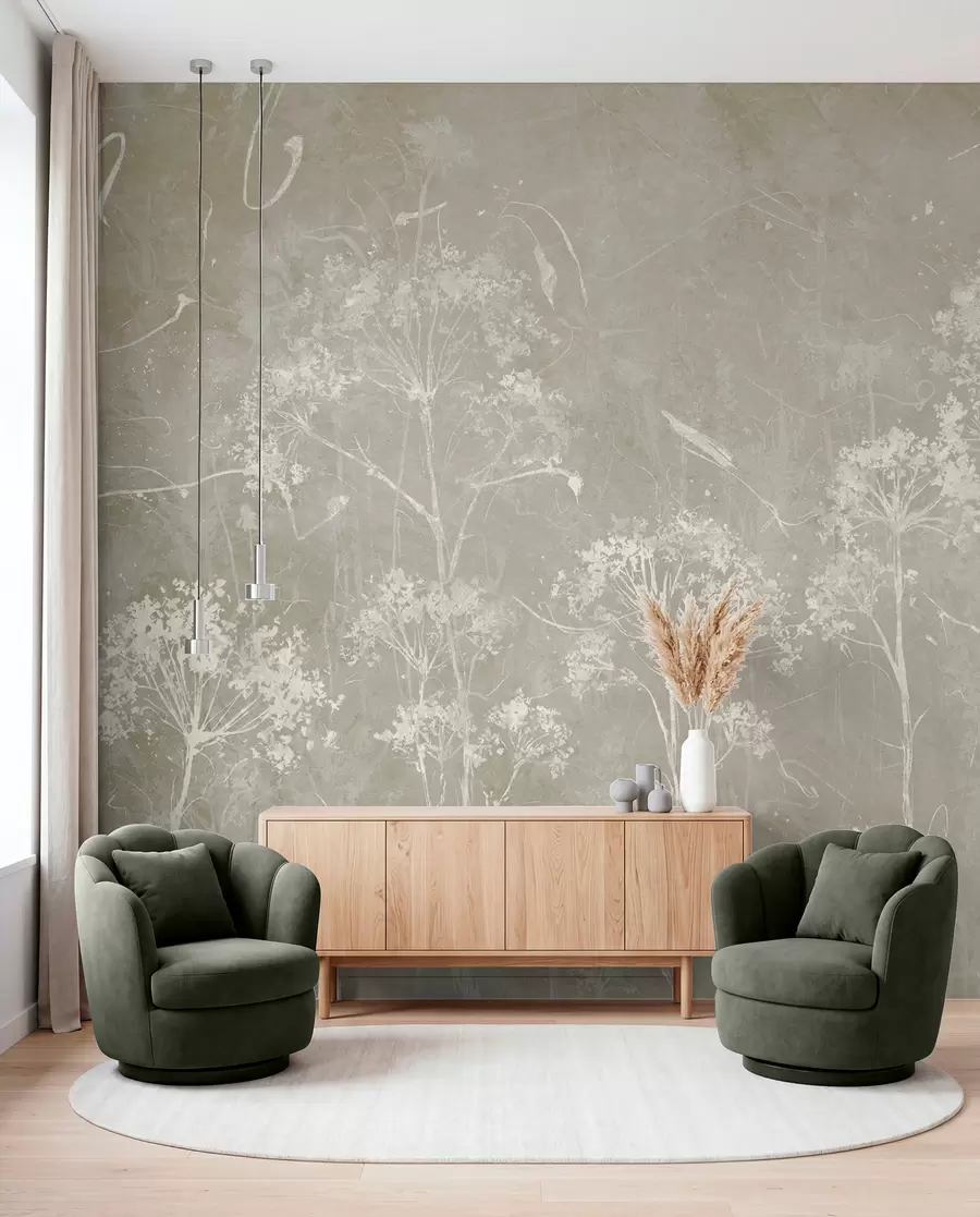 fototapeter Villblomster i grunge-stil u96551v2