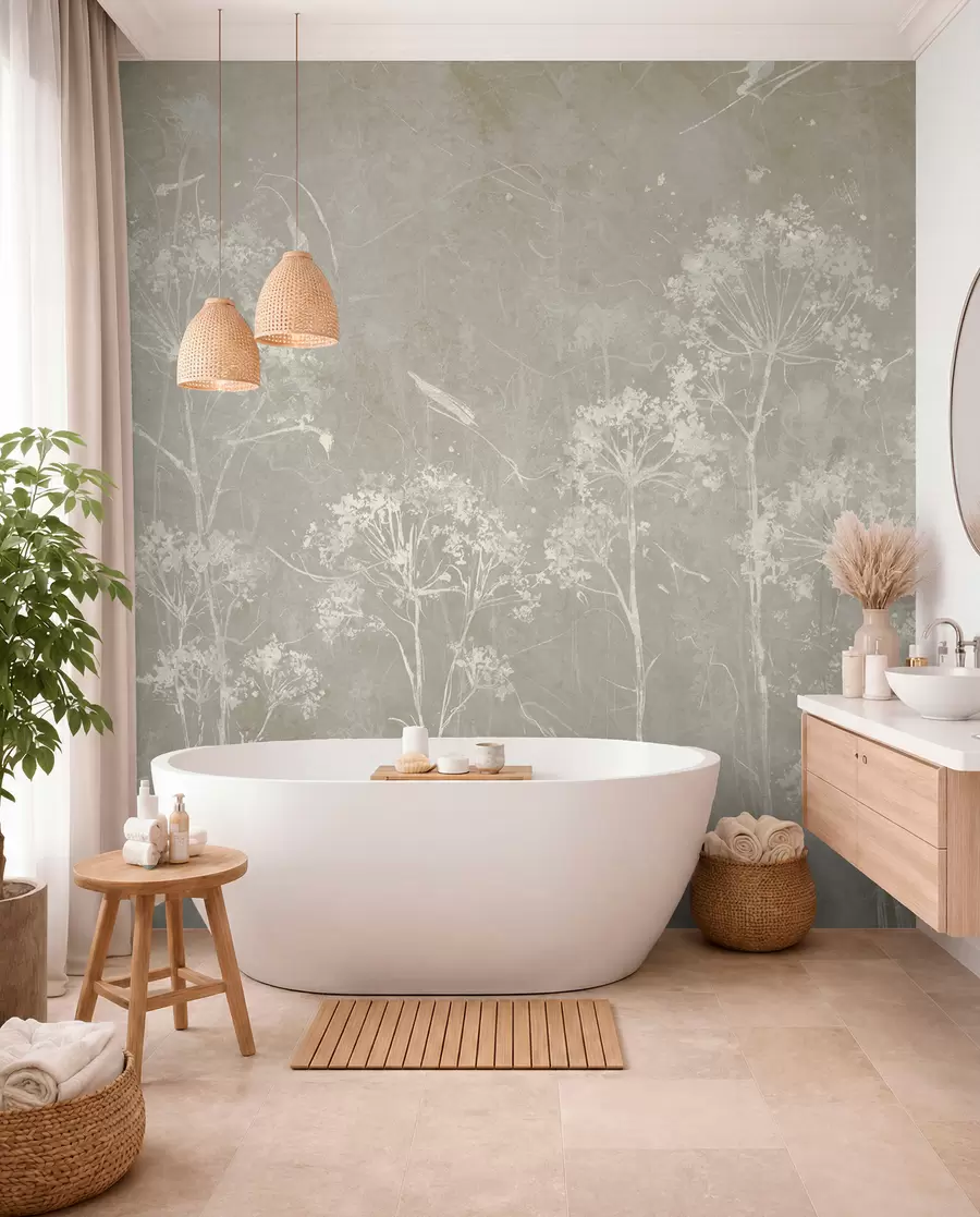 fototapeter Villblomster i grunge-stil u96551v2